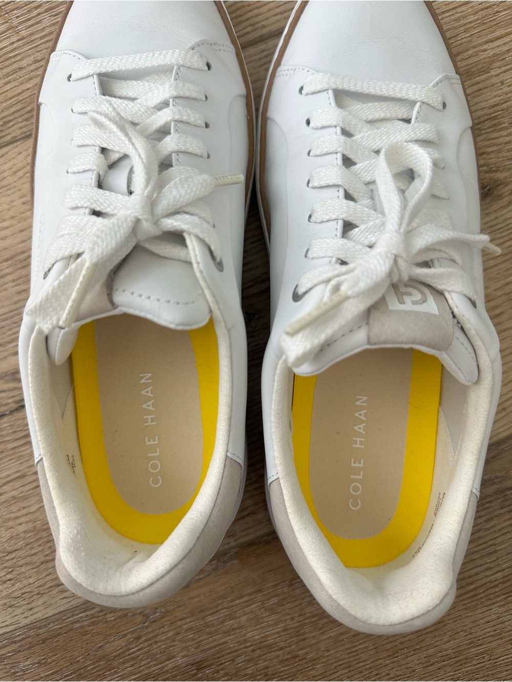 Cole Haan White Leather Sneakers - Picture 4 of 5